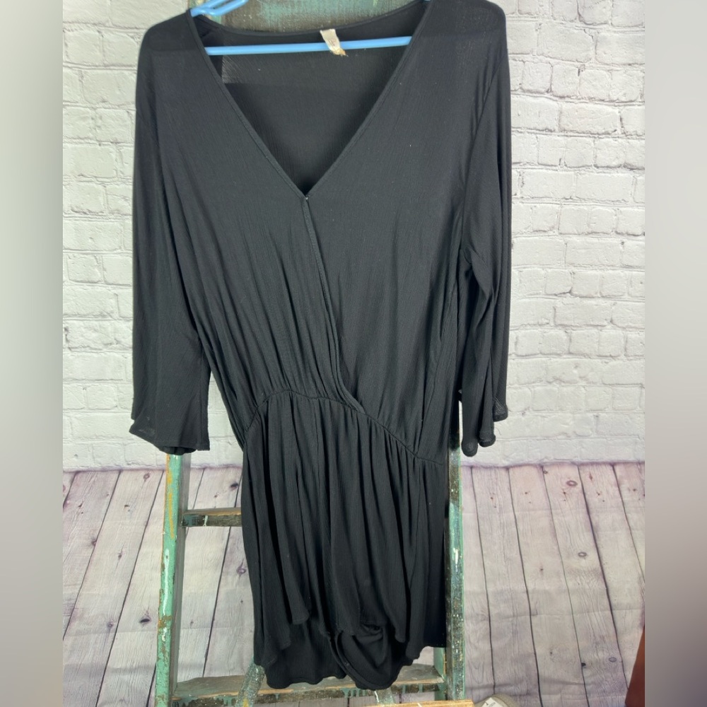 Elana black romper with shorts black